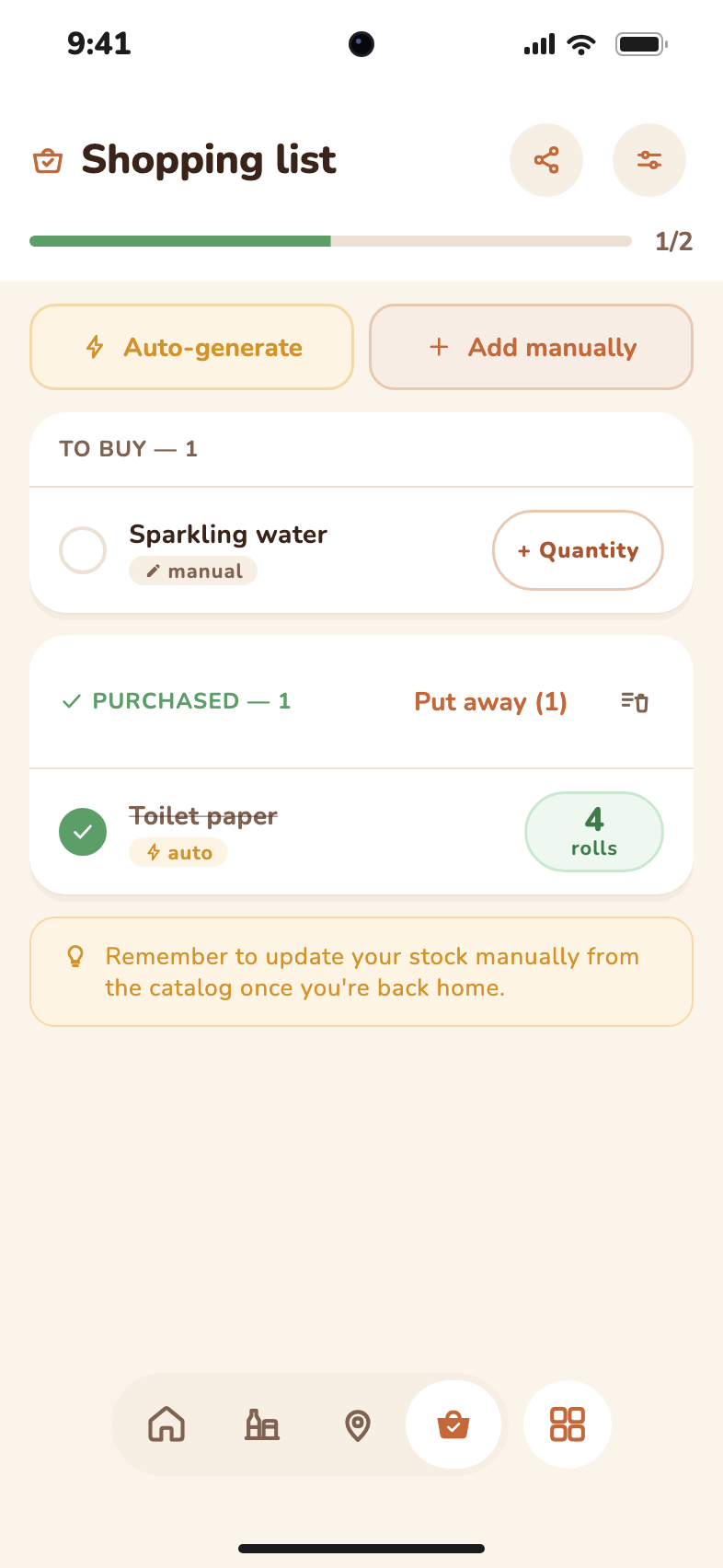 Shopping list