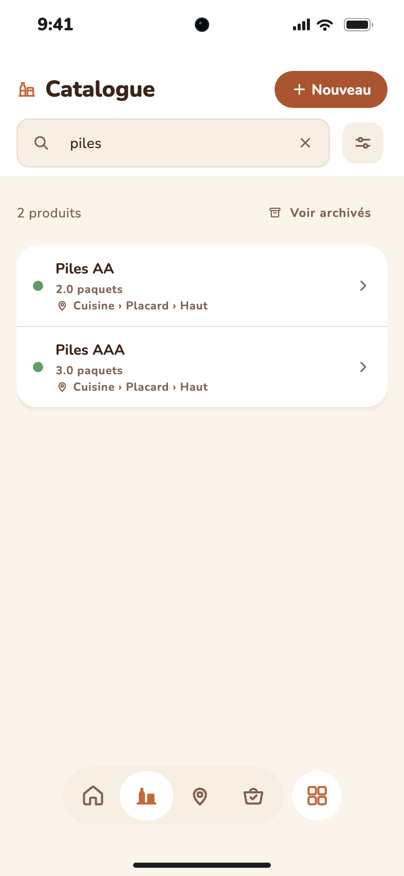 Recherche « piles »